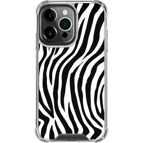 Zebra Print iPhone 16 Pro Clear Case